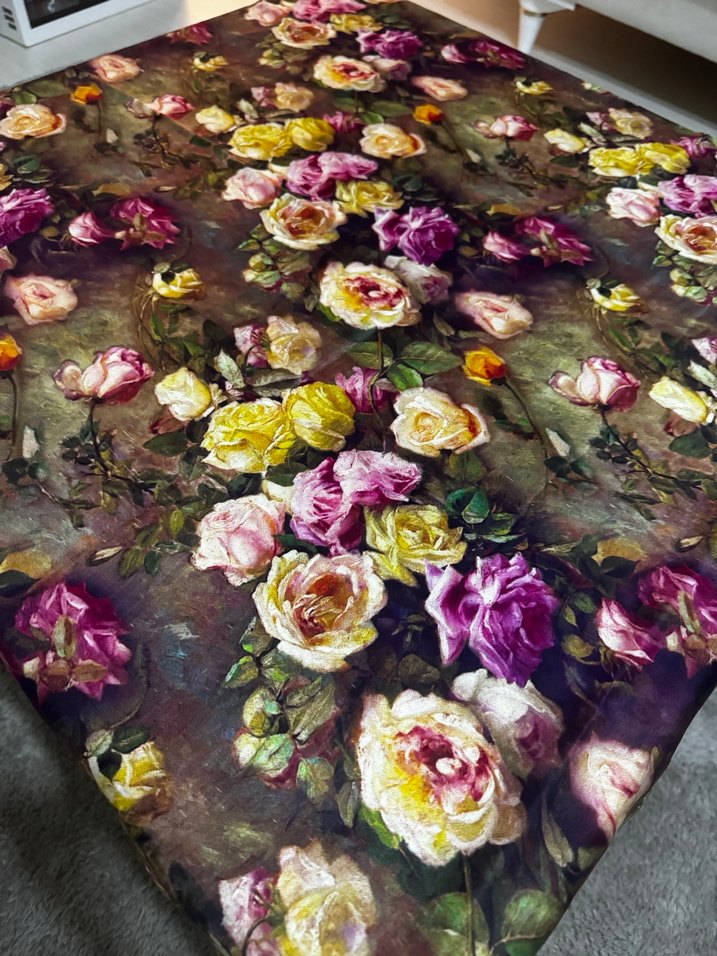 Kadın Çok Renkli İpek Eşarp - Görsel 2