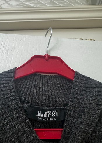 Gri Uzun Triko Elbise - Görsel 4