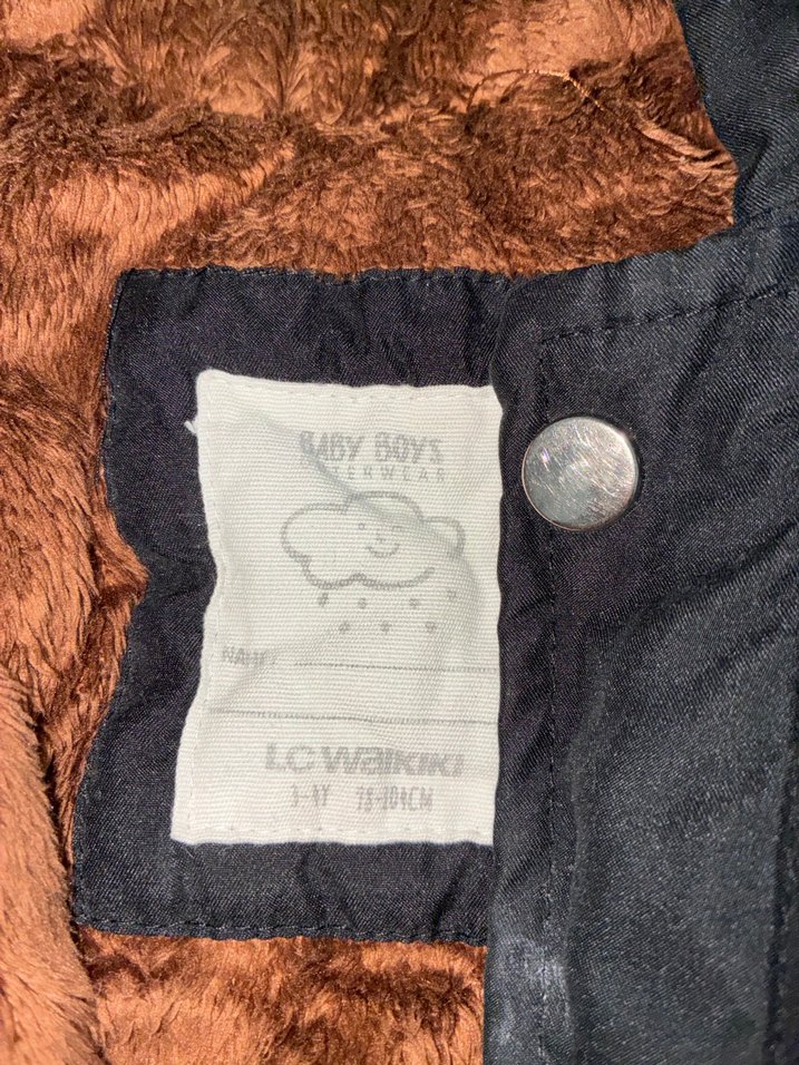 Kapüşonlu Siyah Erkek Çocuk Mont 3-4 yaş - Görsel 2