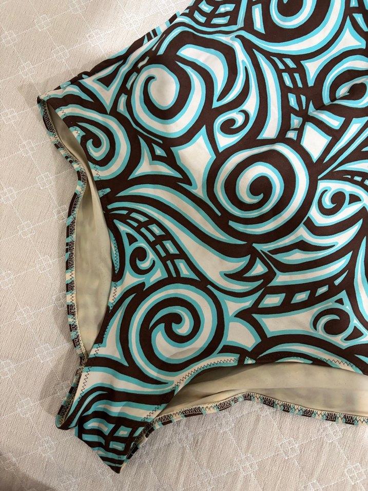 Dantel Detaylı Bohem Desenli Kadın Mayo - Görsel 3