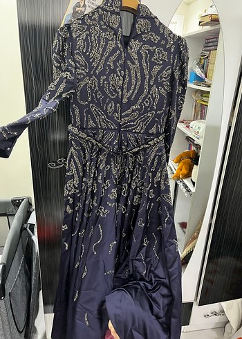 Lacivert taşlı abiye - Görsel 2