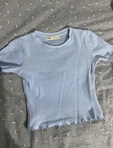 pull & bear mavi crop