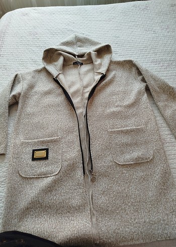 Bej Fermuarlı bayan Polar Sweatshirt - Görsel 6