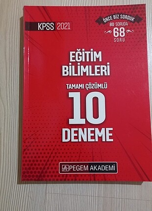 Pegem eğitim bilimleri 10 lü deneme 