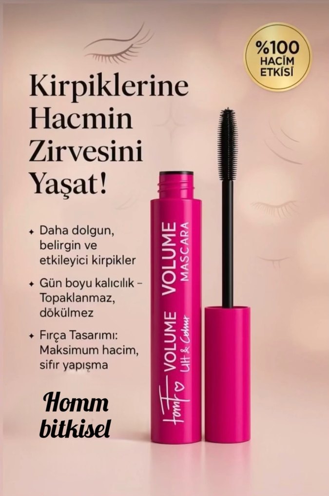 Homm Bitkisel Long Lash Maskara - Parlak Haki - Görsel 2