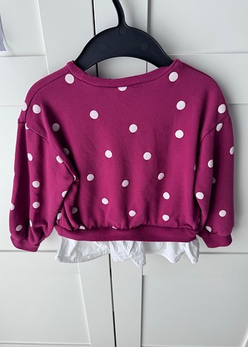 Kız Çocuk Mor Uzun Kollu Mickey Baskılı Sweatshirt - Görsel 3