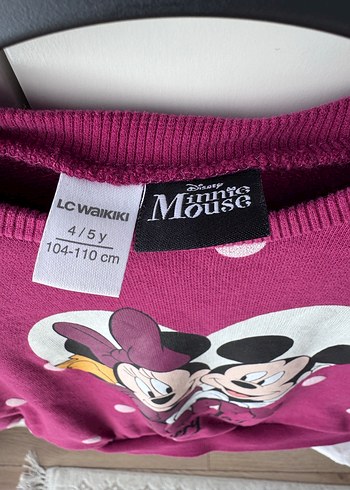 Kız Çocuk Mor Uzun Kollu Mickey Baskılı Sweatshirt - Görsel 2