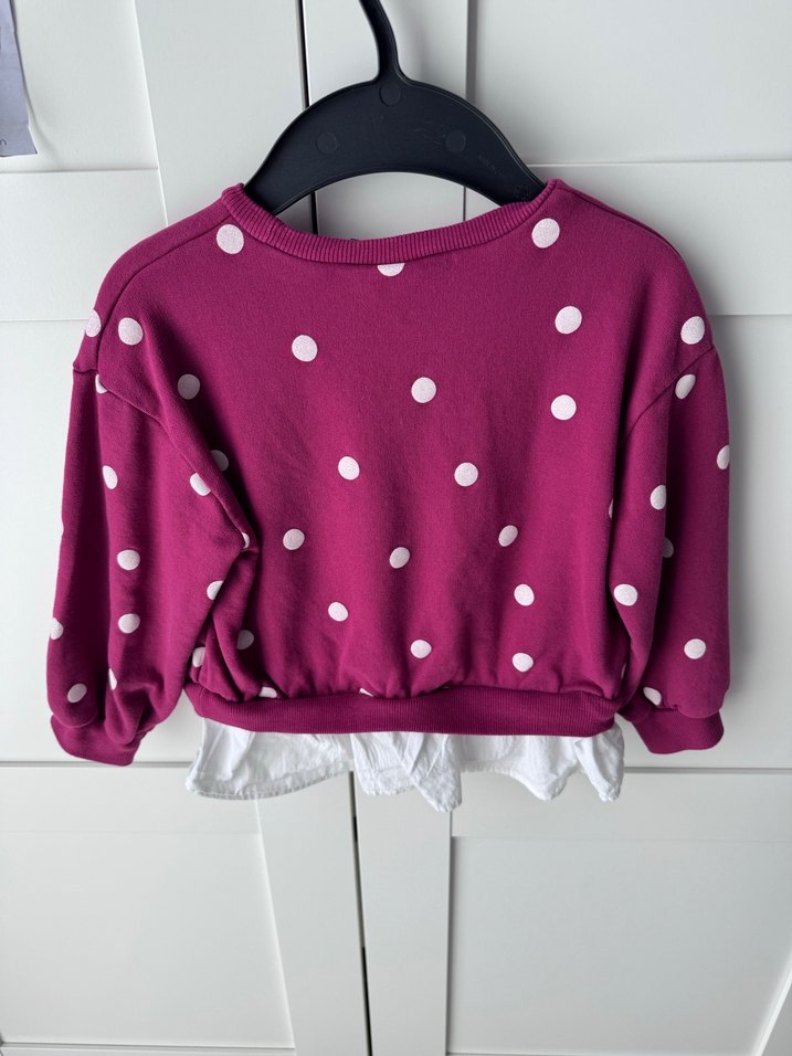 Kız Çocuk Mor Uzun Kollu Mickey Baskılı Sweatshirt - Görsel 3