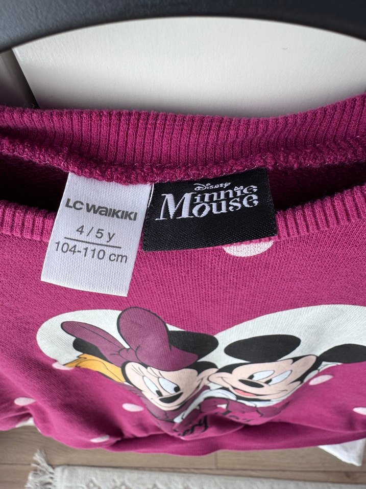 Kız Çocuk Mor Uzun Kollu Mickey Baskılı Sweatshirt - Görsel 2