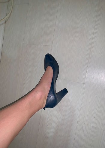 36,5 Beden Siyah Minimalist Stiletto Topuklu Kadın Ayakkabı