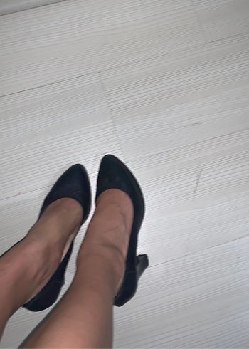 Siyah Minimalist Stiletto Topuklu Kadın Ayakkabı