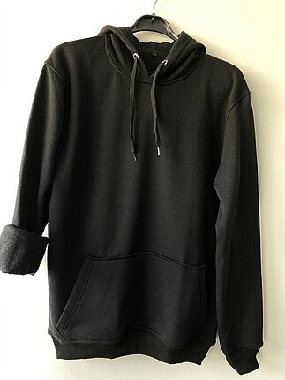 l Beden siyah Renk Kapşonlu Erkek Sweatshirt