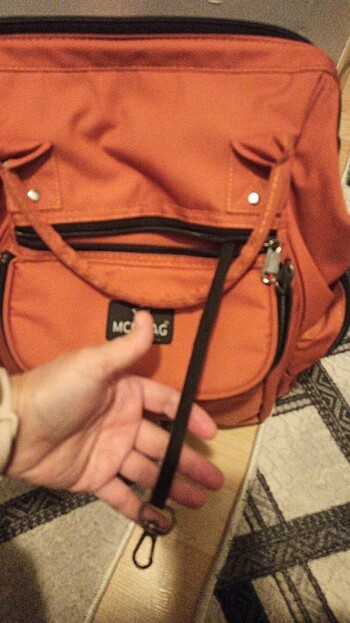 Anne Bebek bakım çantası kiremit rengi - Görsel 9