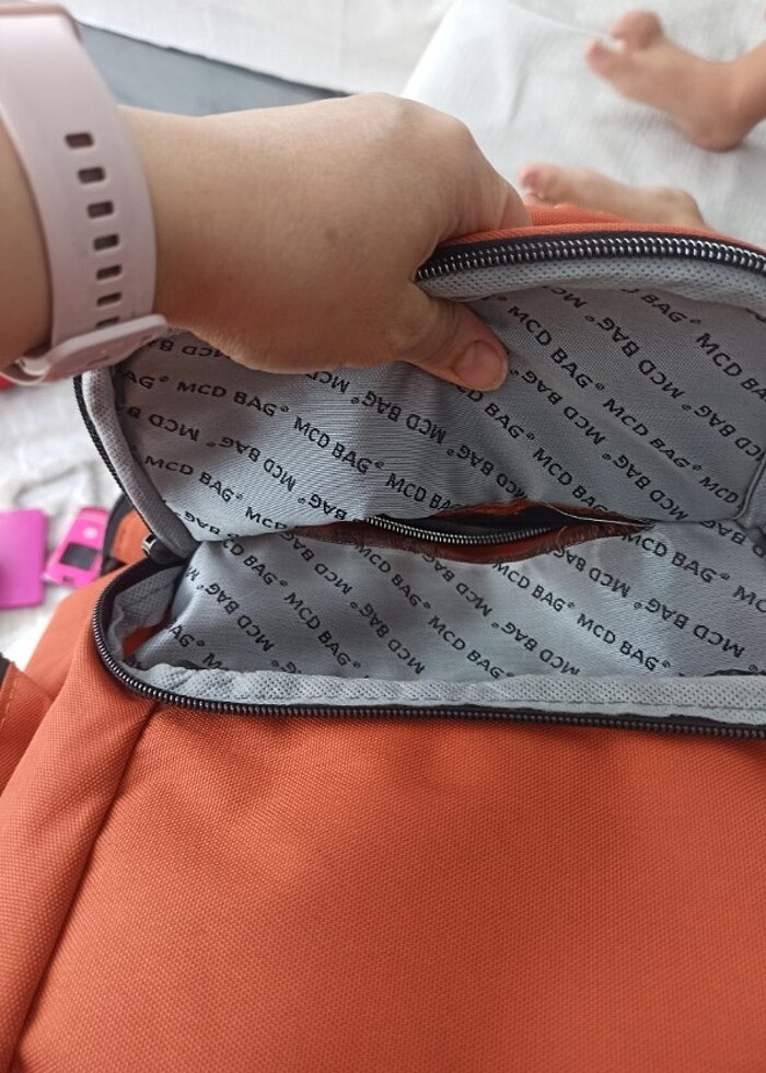 Anne Bebek bakım çantası  kiremit rengi - Görsel 2