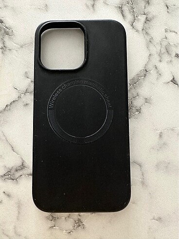 iPhone 14 Pro Max magsafe özellikli siyah silikon kılıf