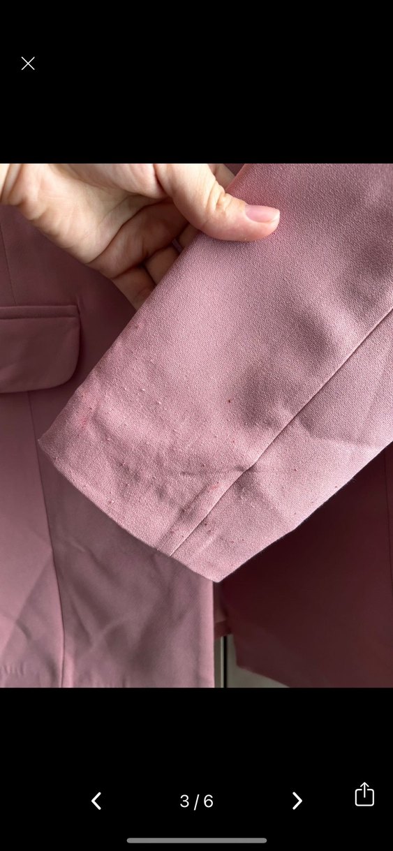 Pembe Düğmeli Kadın Ofis Blazeri - Görsel 3