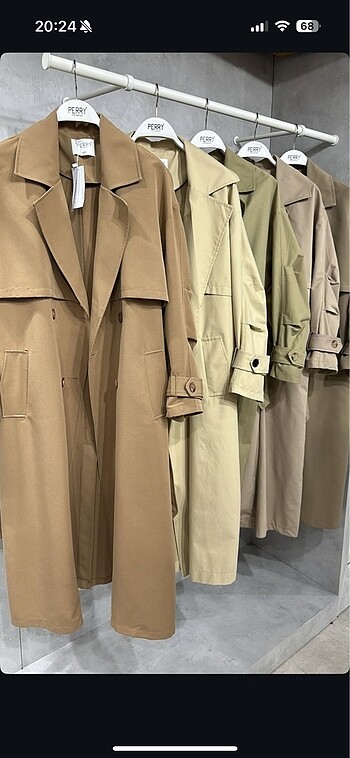 Perry marka trençkot camel rengi