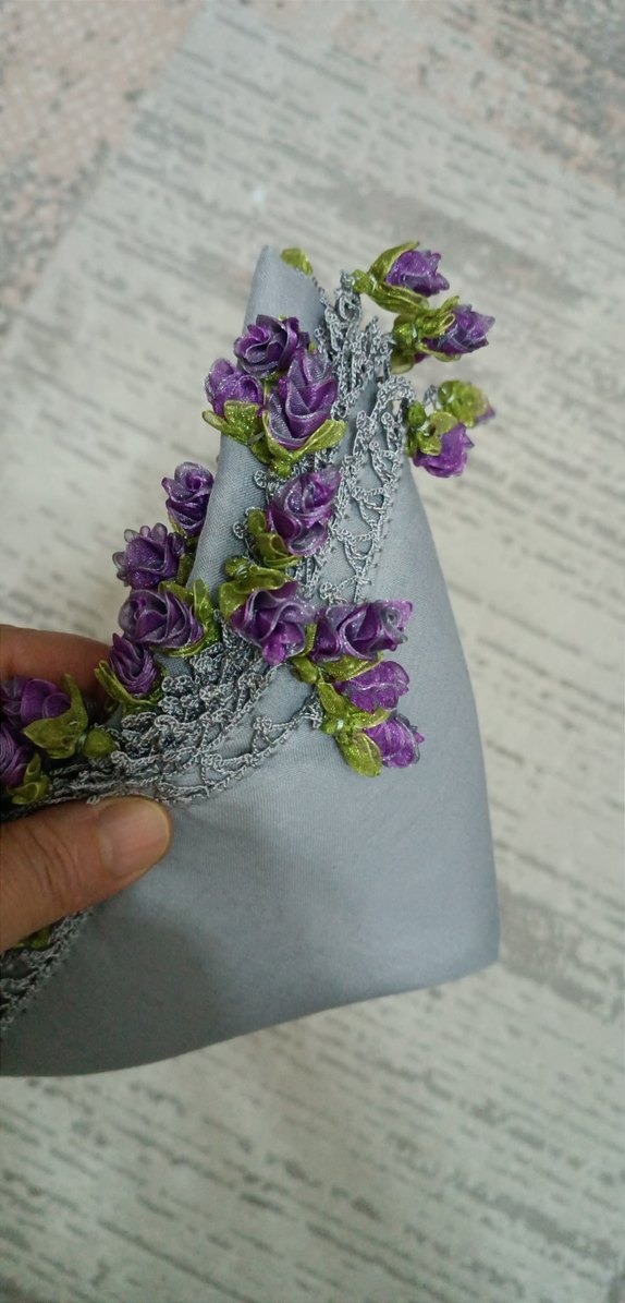 ÇOK ŞIK KURDELE İŞİ TIĞ OYALI YAZMA - Görsel 2