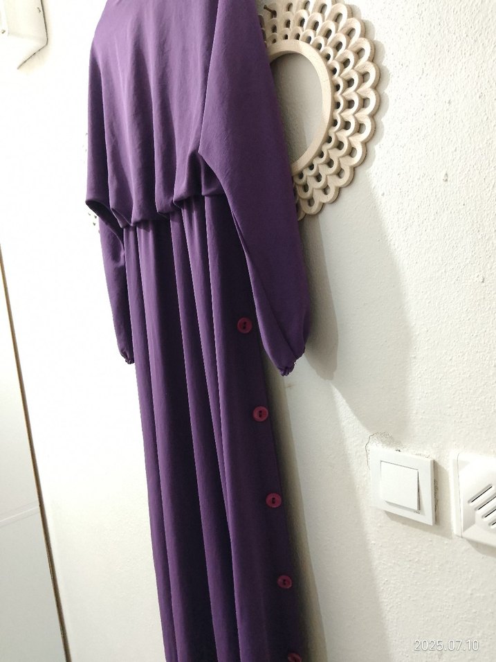 Diger Mor Uzun Kollu Bohem Elbise - Görsel 3