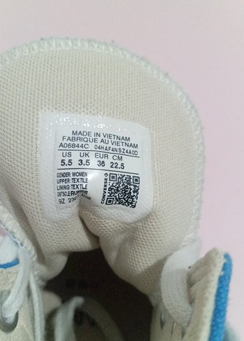 Converse Mavi Denim Platform Topuklu Spor Ayakkabı - Görsel 4