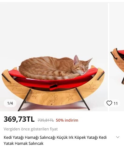 Beden Ahşap Kedi Hamağı Salıncağı Kedi Yatağı