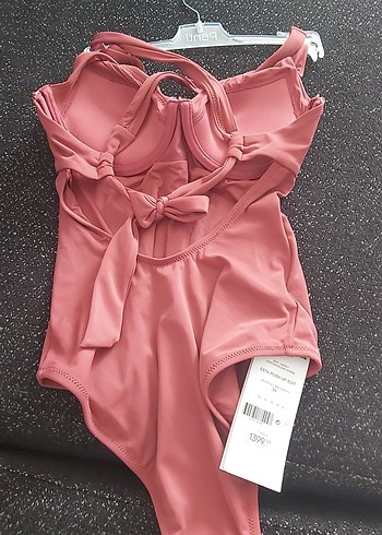 Pembe Mini Strappy Kadın Mayo - Görsel 3