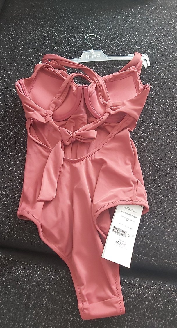 Pembe Mini Strappy Kadın Mayo - Görsel 3