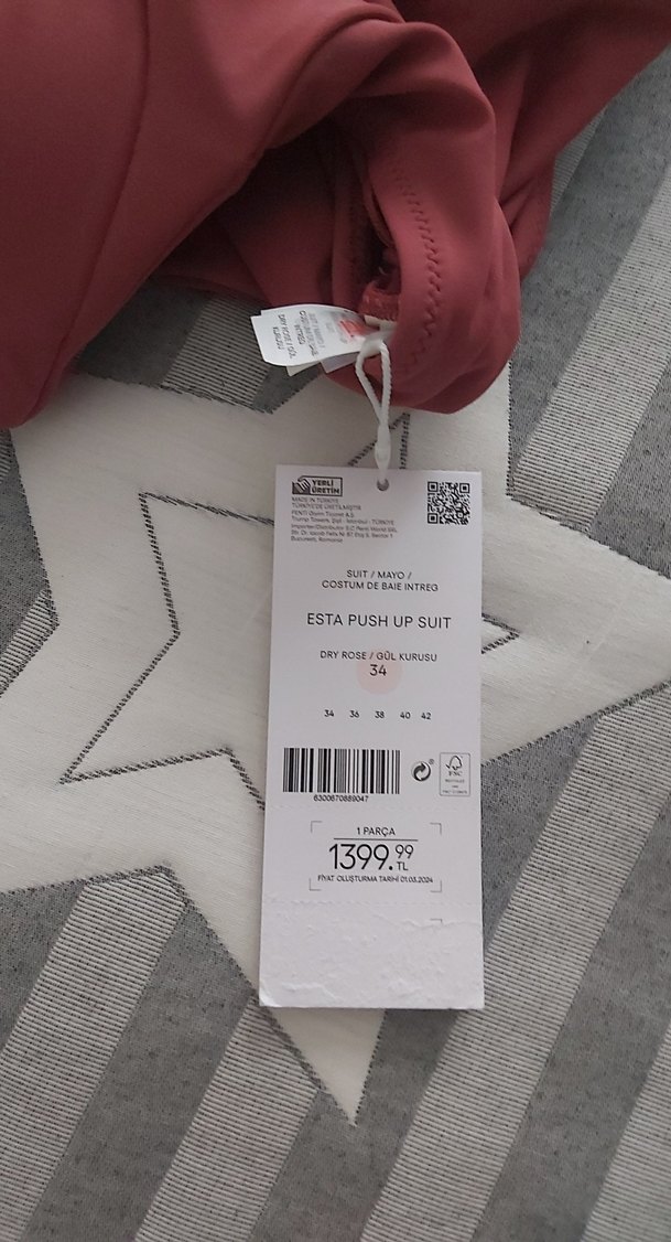 Pembe Mini Strappy Kadın Mayo - Görsel 5