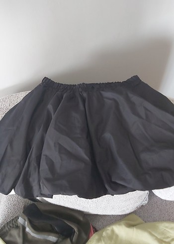 siyah Volanlı Midi Mini Etek - Görsel 2