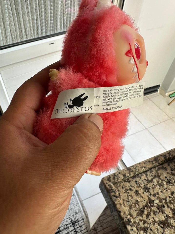 LISANSLI Pembe Peluş  LABUBU Oyuncak Sevimli Canavar - Görsel 4