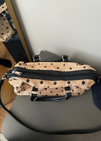 Bej Puantiyeli Kadın Omuz Çantası - Görsel 3