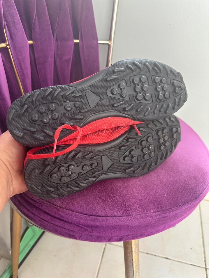 Kırmızı MDS Erkek Futbol Ayakkabısı Velcro - Görsel 4