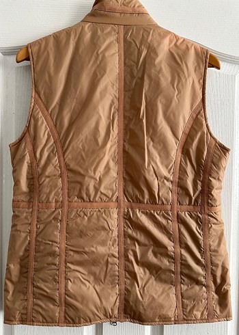 Bej Fermuarlı Kadın Spor Yelek - Görsel 2