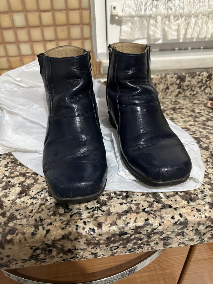 Kadın Mavi Deri Dolgu Topuklu Bot - Görsel 4