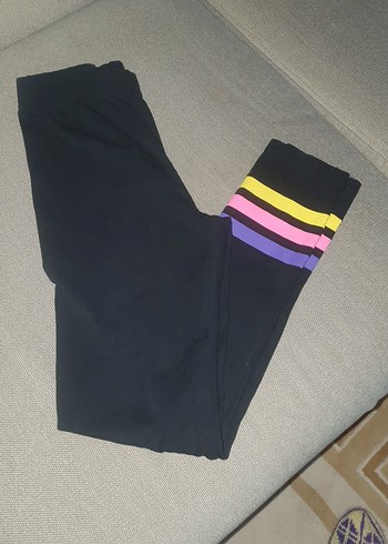 Kız Çocuk Siyah Çizgili Tayt - Görsel 6