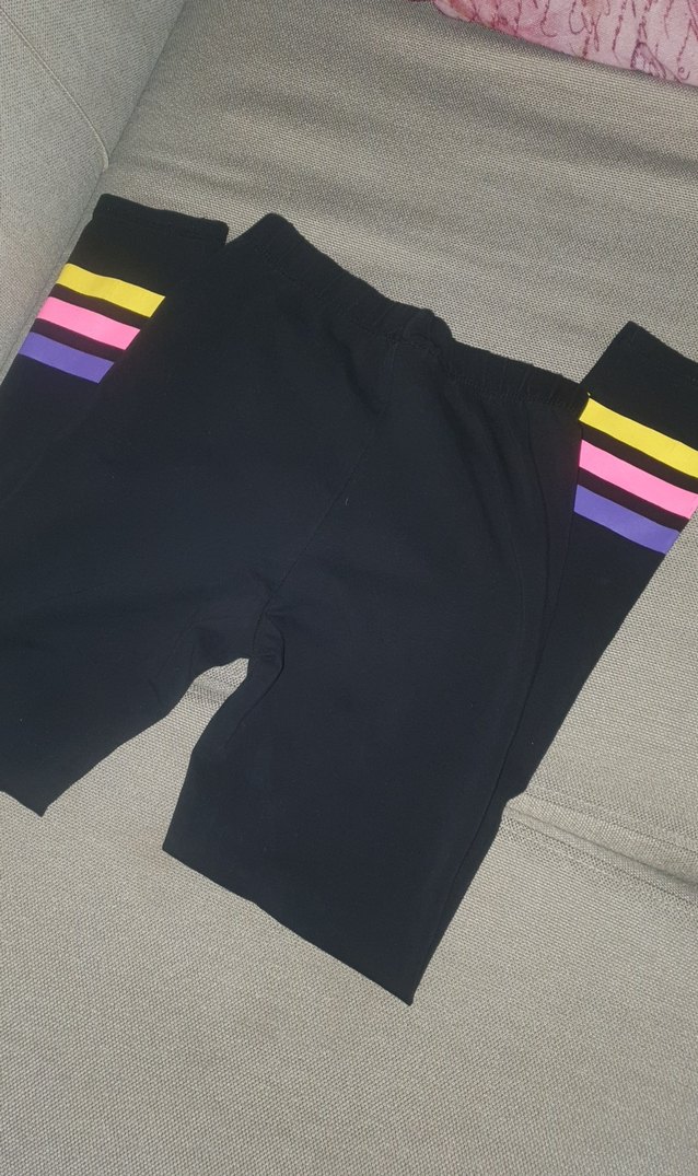 Kız Çocuk Siyah Çizgili Tayt - Görsel 5