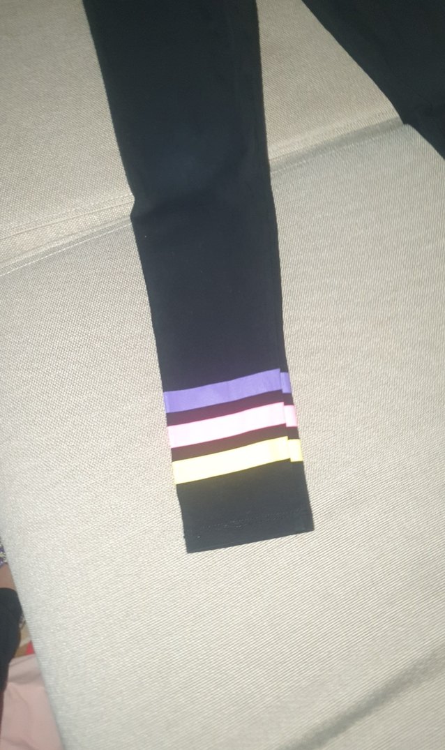 Kız Çocuk Siyah Çizgili Tayt - Görsel 3