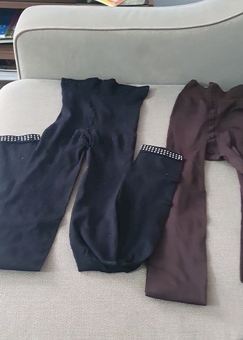 külotlu çorap Kahverengi ve Siyah - Görsel 3