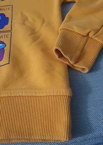 Sarı Baskılı Erkek Çocuk Sweatshirt - Görsel 4