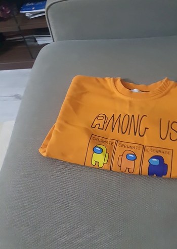 Sarı Baskılı Erkek Çocuk Sweatshirt - Görsel 7