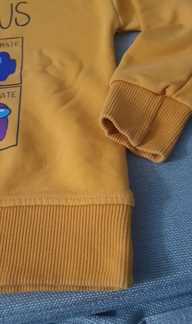 Sarı Baskılı Erkek Çocuk Sweatshirt - Görsel 4