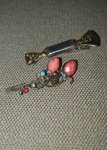 Renkli Boncuklu Metal Vintage Toka - Görsel 6