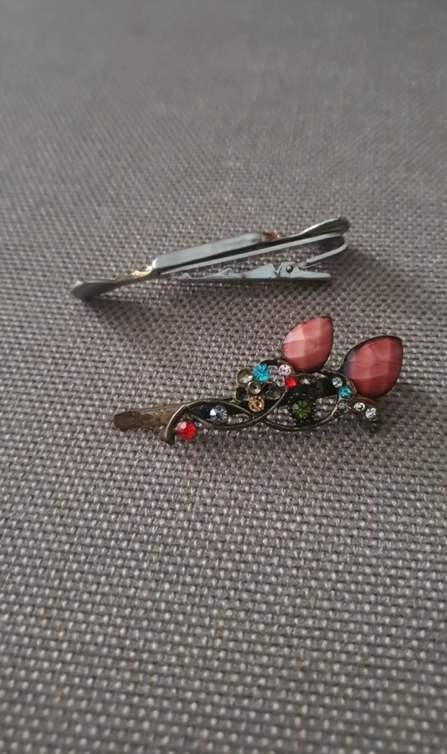 Renkli Boncuklu Metal Vintage Toka - Görsel 2