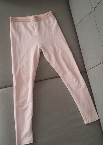 Kız Çocuk Pembe Elastik Bel Tayt - Görsel 2