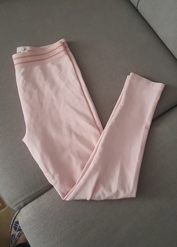 Kız Çocuk Pembe Elastik Bel Tayt - Görsel 7