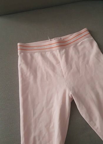 Kız Çocuk Pembe Elastik Bel Tayt - Görsel 6