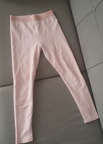 Kız Çocuk Pembe Elastik Bel Tayt - Görsel 4