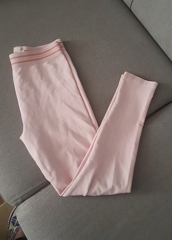 Kız Çocuk Pembe Elastik Bel Tayt - Görsel 8