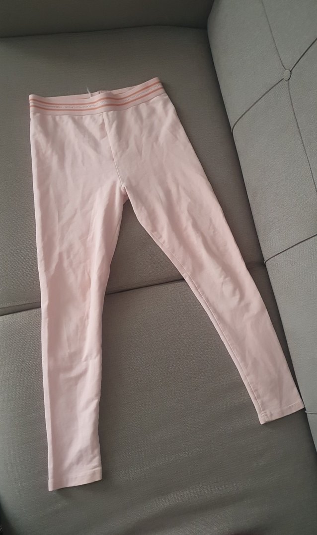 Kız Çocuk Pembe Elastik Bel Tayt - Görsel 3