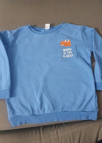 Mavi Erkek Çocuk Baskılı Sweatshirt - Görsel 2